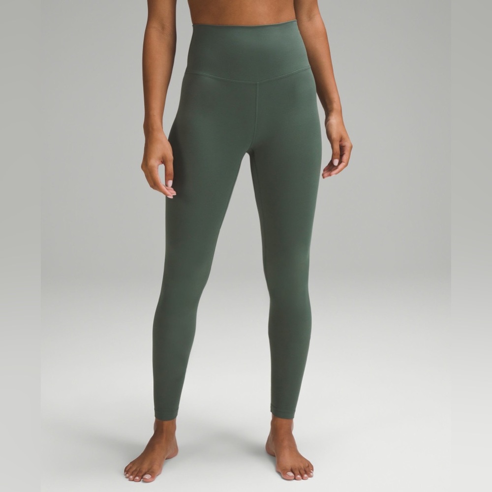 Discontinued Lululemon Align High-Rise pant 28” in color dark forest size 2